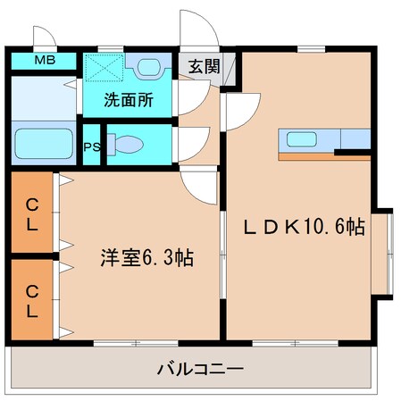 フローランテ・Ｉの物件間取画像